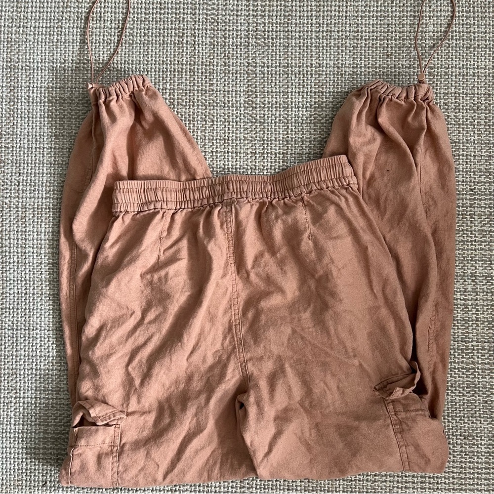 Love Tree Mauve/Tan Cargo Harem Drawstring Pants - Picture 6 of 7